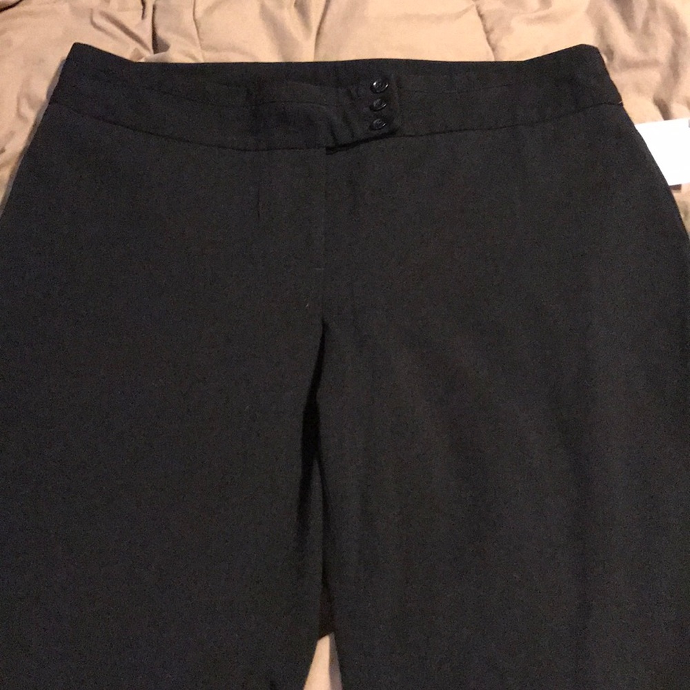Black trousers with 3 button detail NWOT